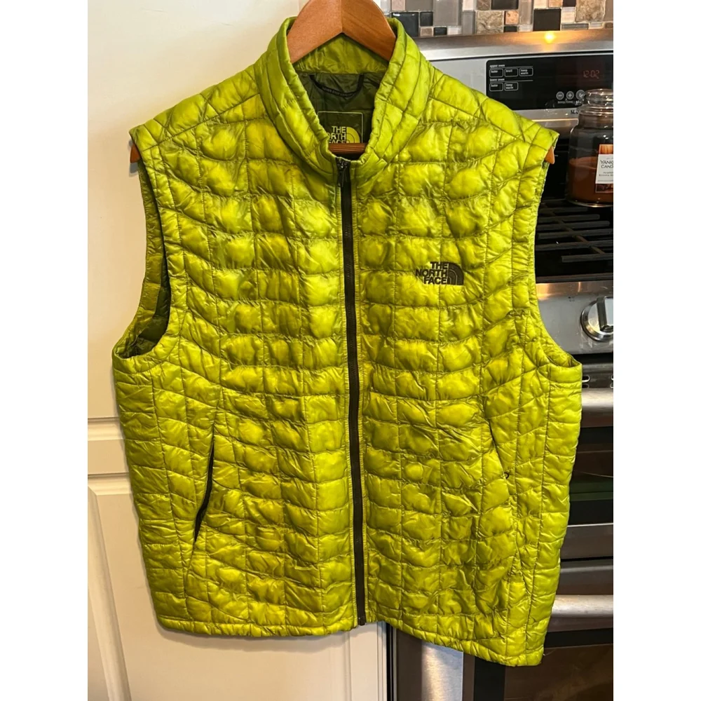 The North Face Lime Green Mens Thermoball Puffer Vest